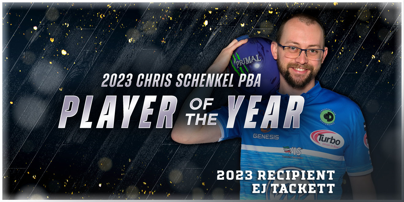 EJ Tackett Wins the 2023 Chris Schenkel PBA Player of the Year Award PBA