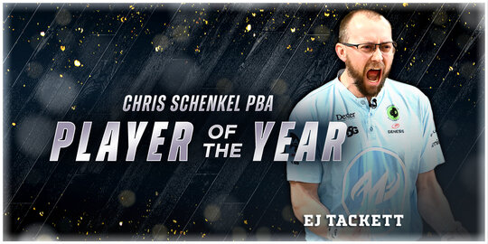 EJ Tackett Earns Third Career 2024 Chris Schenkel PBA Player of the Year Award